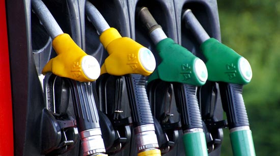 Car miles per gallon gas station pumps