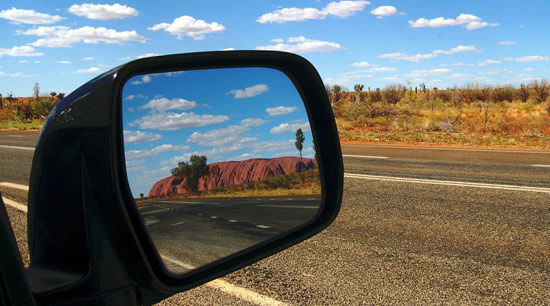 Highway driving safety rear view mirror position to eliminate blind spots