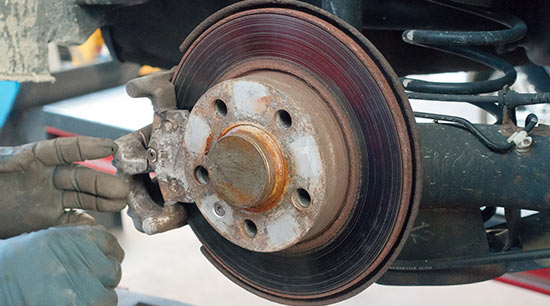 Squealing brakes worn rotors warped
